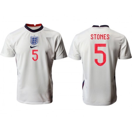 Billige Fotballdrakter England Stones 5 Hjemmedraktsett EM 2020 Kortermet